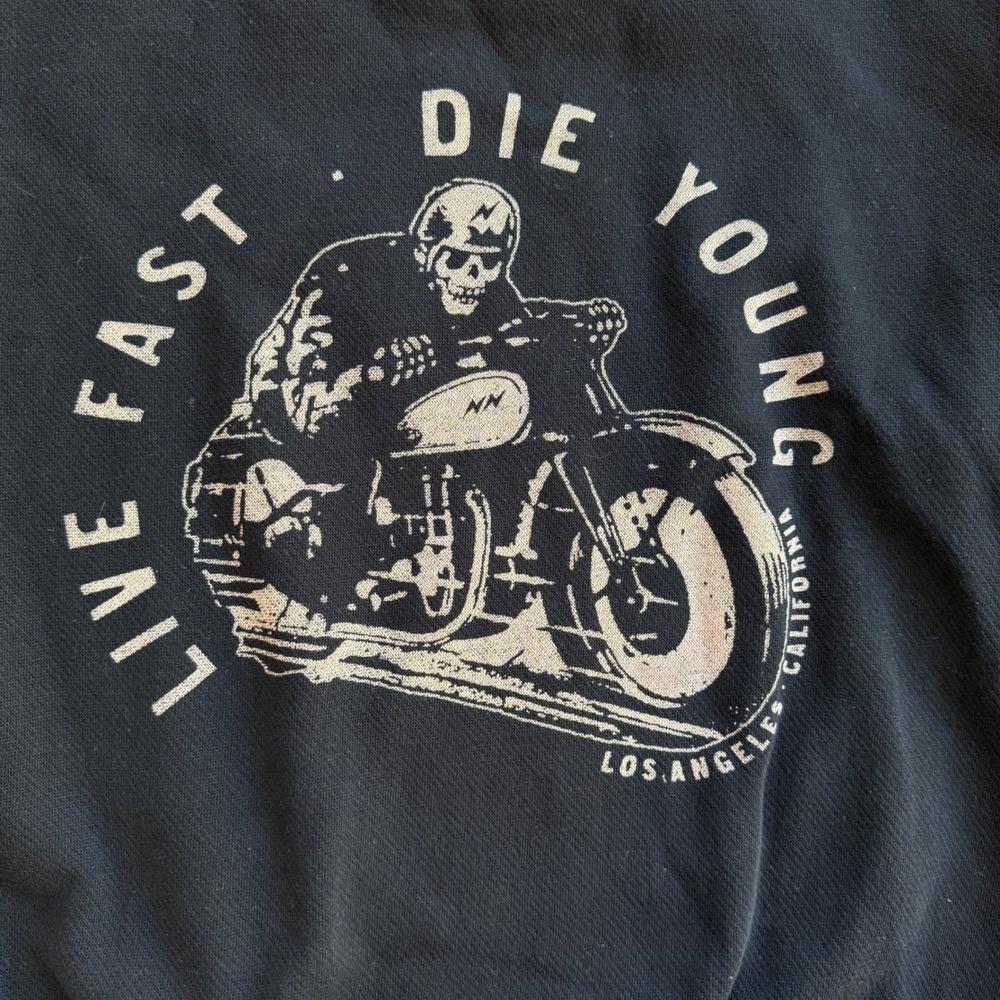 Vintage Brandy Melville Live Fast‎ Die Young" Sweatshirt Size Small